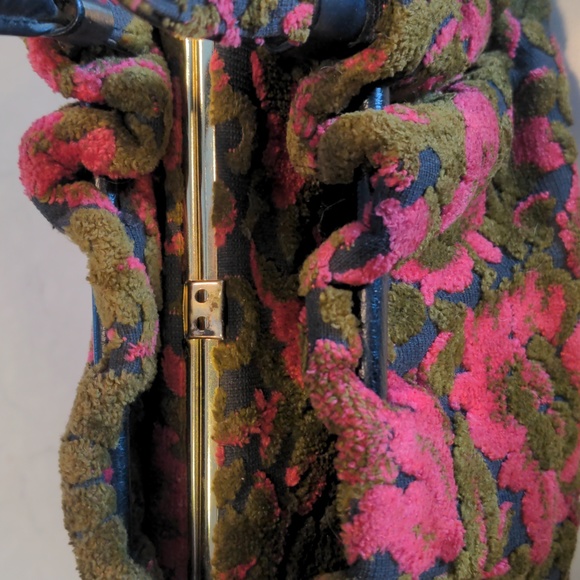 VTG Vintage Floral Carpet Handbag, pink and green - Picture 10 of 17